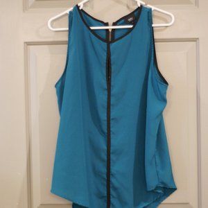 Mossismo XLarge Sleeveless Keyhole Blouse Teal
